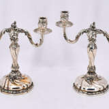 Germany. Pair of two-armed silver candlesticks style Rococo - photo 2