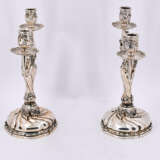 Germany. Pair of two-armed silver candlesticks style Rococo - photo 5