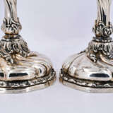 Germany. Pair of two-armed silver candlesticks style Rococo - photo 9
