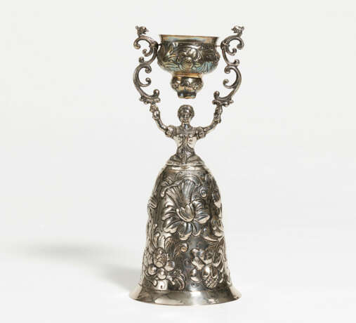Hanau. Large historism silver wedding cup with gilt interior - photo 1