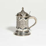 Presumably Germany. Partially gilt historism silver tankard with residues of gilt interior - Foto 1
