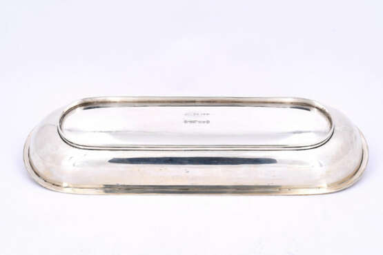 Aarhus. Narrow, long silver serving bowl with rounded ends - photo 3
