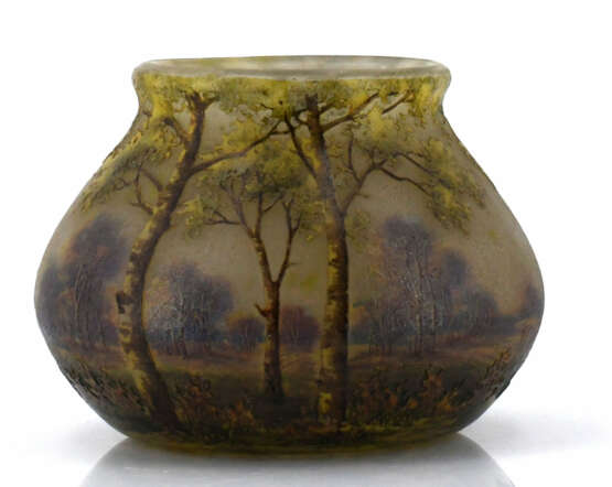 Daum Frères. Glass vase with birch forest - Foto 3