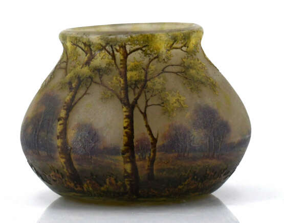 Daum Frères. Glass vase with birch forest - photo 5