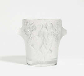 Glass vase with bacchantes