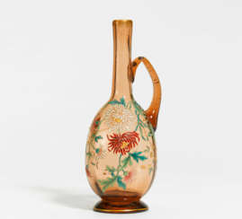 Glass jug with Chrysanthemums