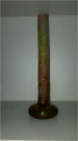 Emile Gallé. Small glass stem-vase with hogweed decor - photo 1