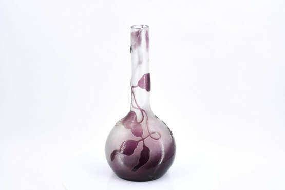 Emile Gallé. Glass soliflore with clematis tendrils - Foto 3