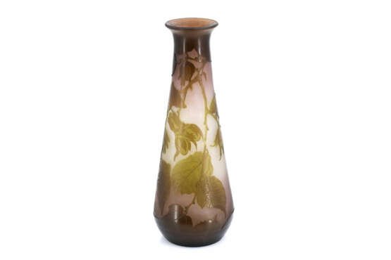 Emile Gallé. Club-shaped glass vase with hazle twigs - photo 3