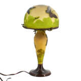 Emile Gallé. Small glass table lamp with forest landscape and butterflies - photo 3