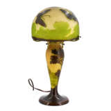 Emile Gallé. Small glass table lamp with forest landscape and butterflies - фото 4