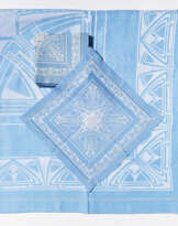 Tablecloth and six napkins made of cotton damask