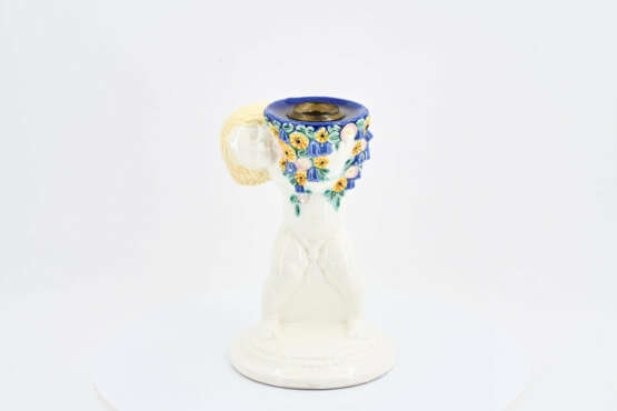 Gmundener Keramik. Putto-shaped ceramic candlestick - фото 2
