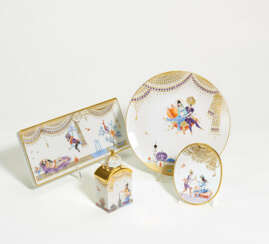 Four pieces from a porcelain service "Arabian Nights"