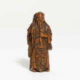 Netsuke of General Kan'u with his dragon halberd - photo 1