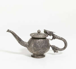 Elegant teapot with dragon