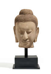 Monumental head of a Buddha