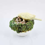 Meissen. Two porcelain bird nests with freshly hatched chicks - Foto 7