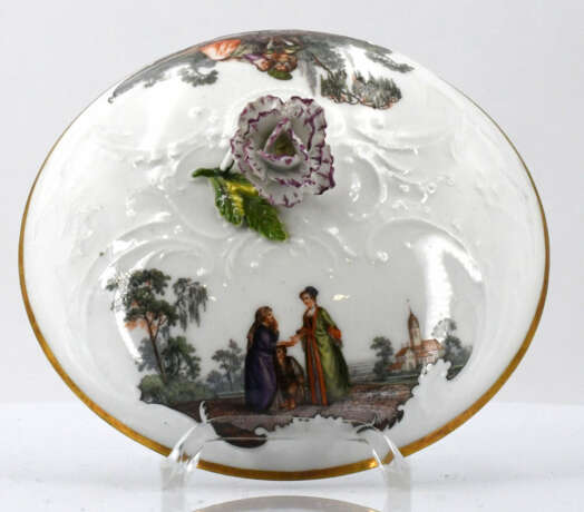 Meissen. Porcelain Écuelle on saucer with gallant scenes - Foto 4