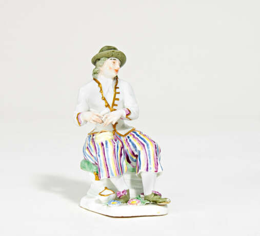 Meissen. Porcelain figurine of a dutch farmer with pipe - фото 1