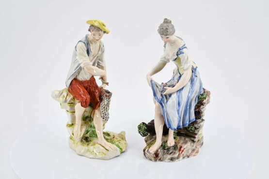 Ludwigsburg. Porcelain figurines of fisherman and fisherwoman - Foto 6