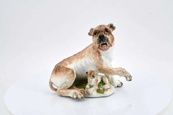 Meissen. Porcelain lioness with her cub - photo 2
