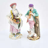 Meissen. Porcelain figurines of shepherdess with flute and female gardener - photo 7