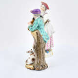 Meissen. Porcelain figurines of shepherdess with flute and female gardener - фото 8