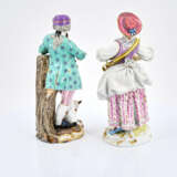 Meissen. Porcelain figurines of shepherdess with flute and female gardener - photo 9