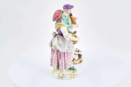 Meissen. Porcelain figurines of shepherdess with flute and female gardener - фото 10