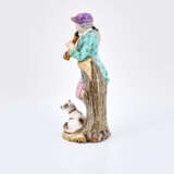 Meissen. Porcelain figurines of shepherdess with flute and female gardener - фото 12