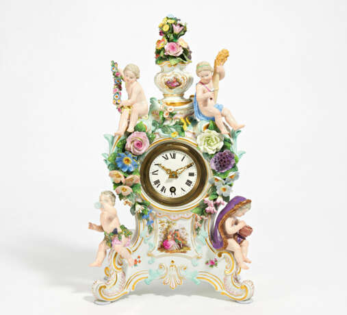 Meissen. Porcelain pendulum clock "Four Seasons" - фото 1