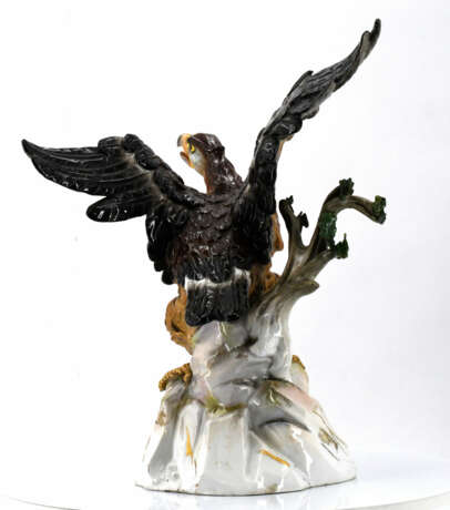 Meissen. Porcelain eagle on rock - фото 3