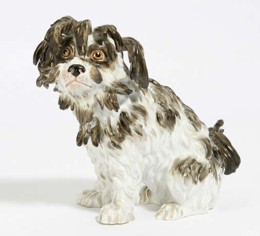Meissen. Porcelain figurine of a Bolognese dog - photo 1