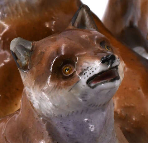Meissen. Porcelain figurine of a fox family - фото 5