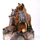 Meissen. Porcelain figurine of a fox family - Foto 9