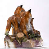 Meissen. Porcelain figurine of a fox family - Foto 11