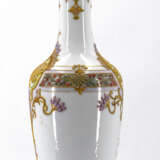 KPM. Small narrow-necked porcelain vase with relief decor - фото 3