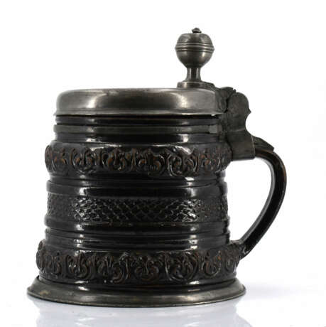 Annaberg. Ceramic and tin tankard with ornamental relief - photo 2