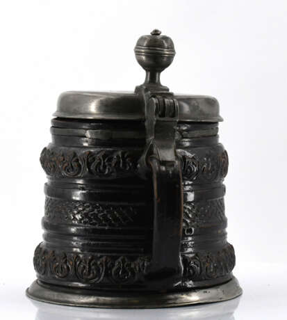 Annaberg. Ceramic and tin tankard with ornamental relief - photo 3