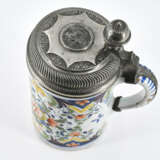Thüringen. Ceramic and tin tankard with crowned flower cartouche - фото 9