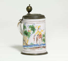 Ceramic tankard with farmers' wives