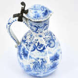 Presumably Germany. Lidded ceramic jug with countryside scenery and coat of arms - фото 6
