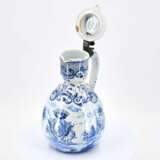 Presumably Germany. Lidded ceramic jug with countryside scenery and coat of arms - фото 7