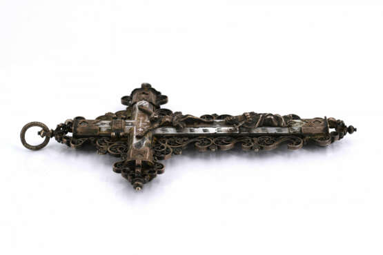 Two silver and mother of pearl crucifixes - Foto 3
