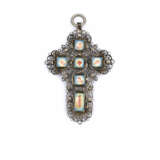 Two silver and mother of pearl crucifixes - Foto 7