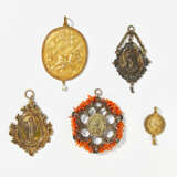 South Germany. Five partially gilt silver amulets - фото 1