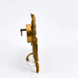 Miniature gilt bronze table clock in the shape of a three-piece folding screen - photo 5