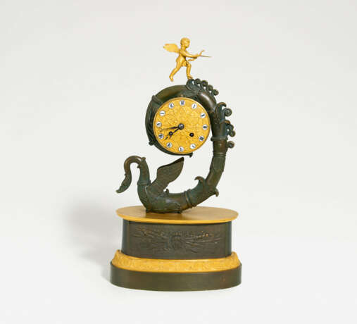 Paris. Bronze pendulum clock with swan - Foto 1