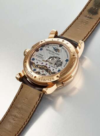 Montblanc. MONTBLANC, LIMITED EDITION PINK GOLD CHRONOGRAPH NICOLAS RIEUSSEC, NO. 115/125 - photo 2